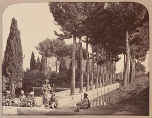 Tribus afghanes se reposant dans les jardins de Babur, Jalalabad, 1878