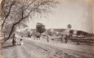 Fort de Peshawar et ses environs, depuis la prison, vers 1862