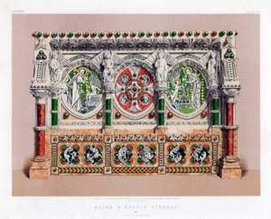 Retable en pierre et marbre, XIXe siècle