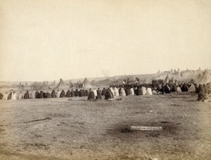 Conseil indien dans un camp hostile, 1891 - John C. H. Grabill