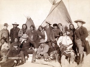 Chefs indiens et officiels américains à Pine Ridge, 1891 - John C. H. Grabill