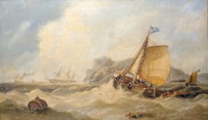 Matin après une tempête au large de la côte du Yorkshire