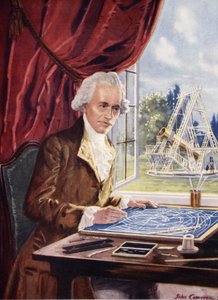 William Herschel au travail à Observatory House, Slough - John Cameron