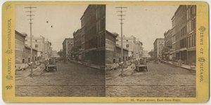 Stéréographie de la vue de Water Street regardant vers l