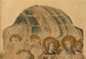 Étude des peintures murales à la salle capitulaire