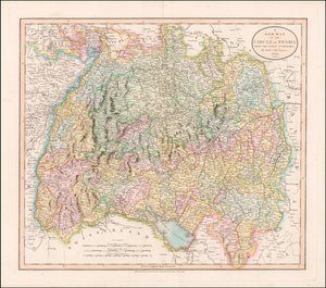Carte de la Souabe de 1799 par John Cary