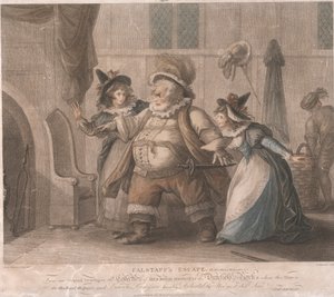 La fuite de Falstaff - "Les Joyeuses Commères de Windsor," Acte IV, Scène II - John Chapman
