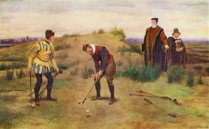 Les Briseurs de Sabbat, deux hommes surpris en train de jouer au golf le jour du Sabbat