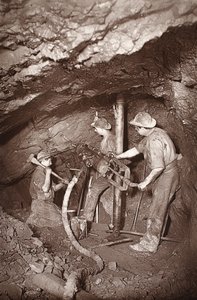 Une extrémité de foreuse, mine d