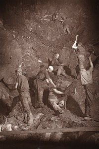Sous-niveau, mine East Pool, illustration de 