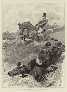 Chasse à Cardiganshire, une berge pourrie