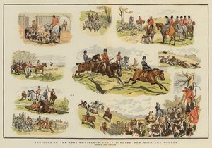 Croquis sur le terrain de chasse, une course de quarante minutes avec les chiens