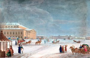 Place et le Grand Théâtre à Saint-Pétersbourg, 1817