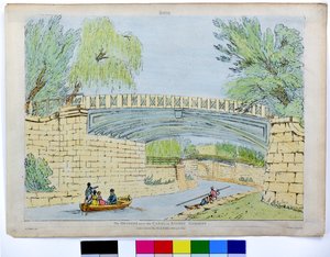 Bath. Les ponts sur le canal à Sidney Gardens - John Claude Nattes