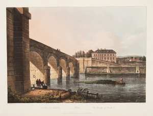 Paris, Le Pont de Neuilly, illustration de Versailles, Paris et Saint Denis, pub. 1807 - John Claude Nattes