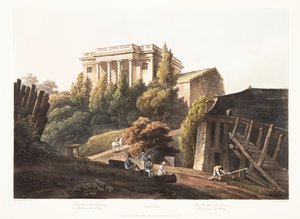 Versailles, Le Pavillon de Lucienne, Les Fontaines de Marly, illustration de Versailles, Paris et Saint Denis, pub. 1806
