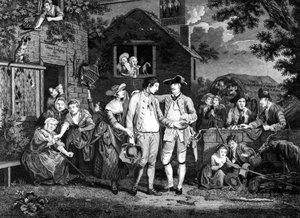 Le sergent recruteur, gravé par John Goldar, 1769