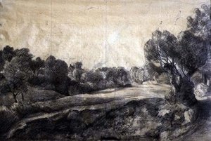 Un Vallon, c.1805 (craie noire sur papier chamois)