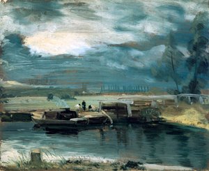 Barges sur la Stour, avec l