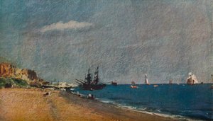 Plage de Brighton, avec des colliers, 1824