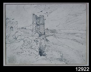 Cottages sur une haute berge
