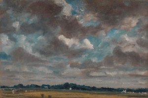 Paysage étendu avec nuages gris, vers 1821
