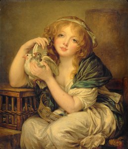 Fille avec les colombes