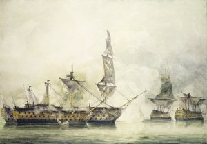 H.M.S. Victory à la bataille de Trafalgar, 1805