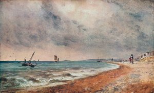 Plage de Hove, avec bateaux de pêche, c1824
