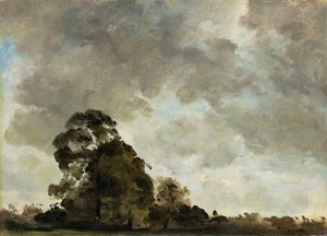 Paysage à Hampstead, arbre et nuages d