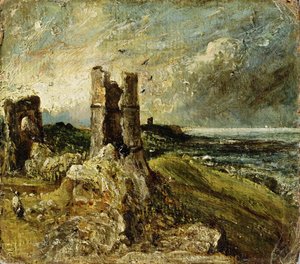 Esquisse du Château de Hadleigh (recto)
