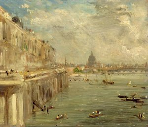 Terrasse de Somerset House depuis le pont de Waterloo, c.1819 - John Constable