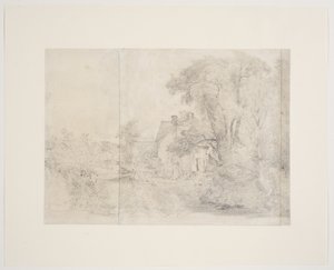 Maison de Willy Lott, East Bergholt, vers 1812-13 (graphite sur papier) - John Constable