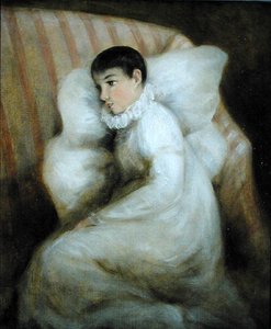 Jeune fille reposant sur un canapé