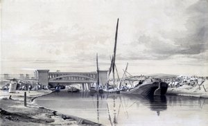Pont sur le canal des Régents, avril 1837 - John Cooke Bourne
