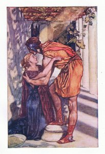 Persée se lança dans sa grande aventure, de La Porte de la Romance publié par Thomas Nelson & Sons