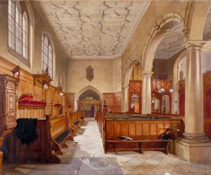 Intérieur de la chapelle de Charterhouse, Londres, 1885