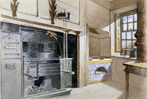 Cuisinière et four hollandais, no 21 Austin Friars Street, City de Londres, 1885