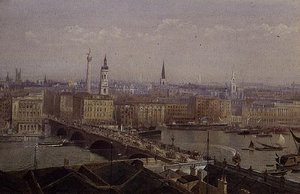 Pont de Londres montrant le Monument - John Crowther