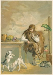 Scène de Robinson Crusoé de Daniel Defoe, 1892