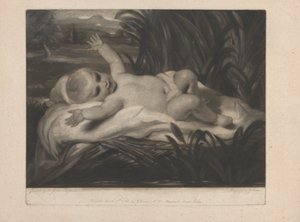 Moïse dans les joncs [Enfant allongé]