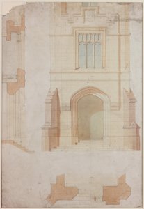 Élévation, section et plan de l