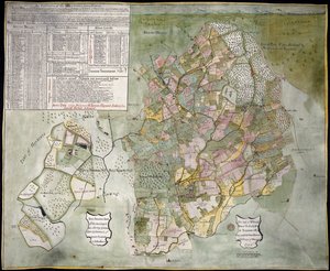 Carte de la forêt et du manoir de Fecknam (Feckenham)