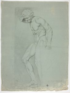 Statue antique de faune debout avec cymbales - John Downman