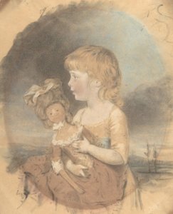 Enfant tenant une poupée - John Downman