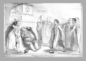 Un dessin grossier pour une grande peinture historique de la mort de César, 1836