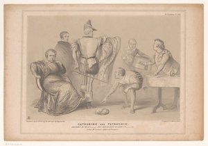 Caricature avec le premier ministre Robert Peel et Joseph Hume - John Doyle