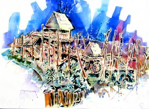 Village tropical sur pilotis - John Dunn