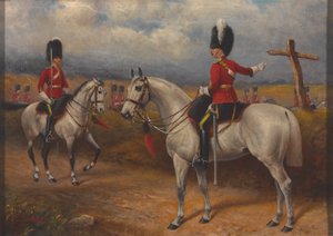 Deux officiers montés des 2e Dragons (Royal Scots Greys)