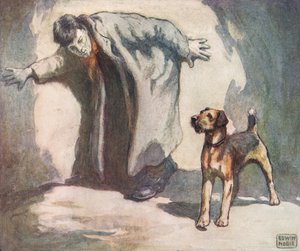Chien policier au travail, illustration de 